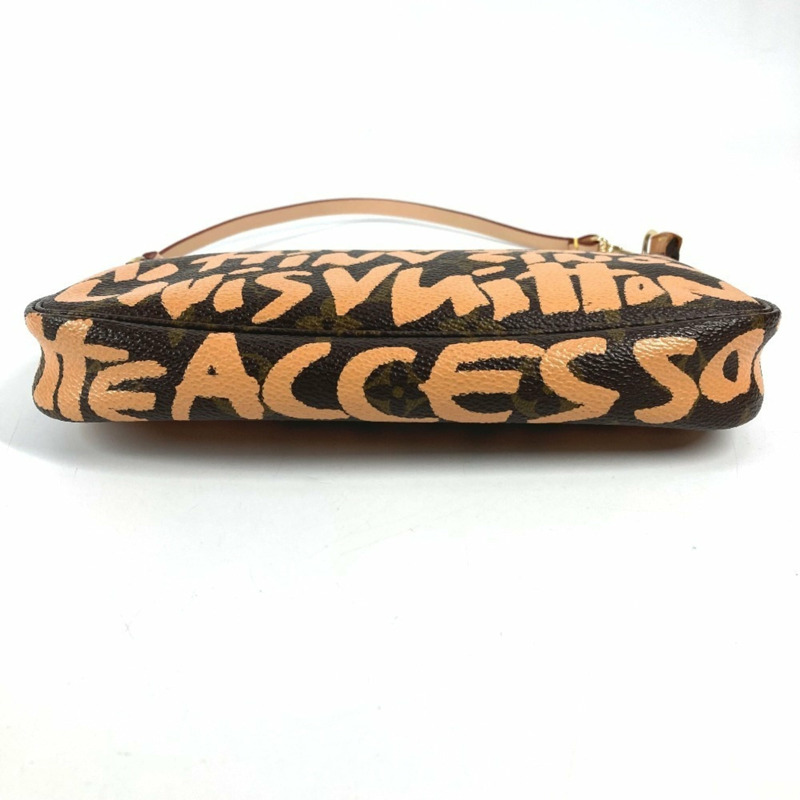 路易威登 M92193 Monogram Graffiti Pochette Accessoires 手提包/單肩包，配件包，帆布，女士，橙色-4