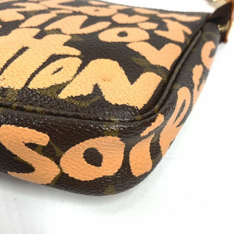 路易威登 M92193 Monogram Graffiti Pochette Accessoires 手提包/單肩包，配件包，帆布，女士，橙色-5