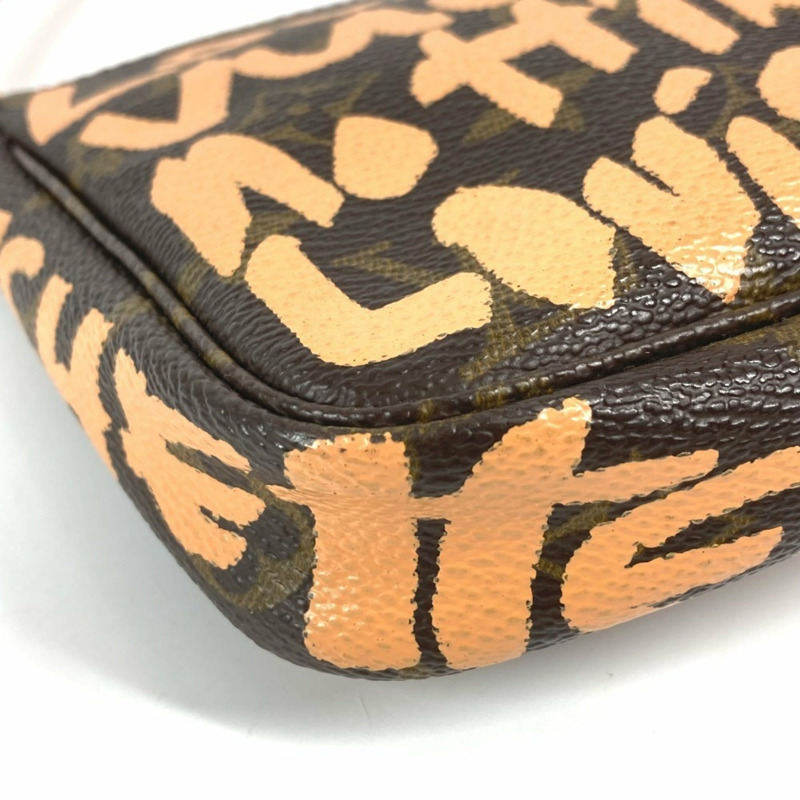 路易威登 M92193 Monogram Graffiti Pochette Accessoires 手提包/單肩包，配件包，帆布，女士，橙色-6