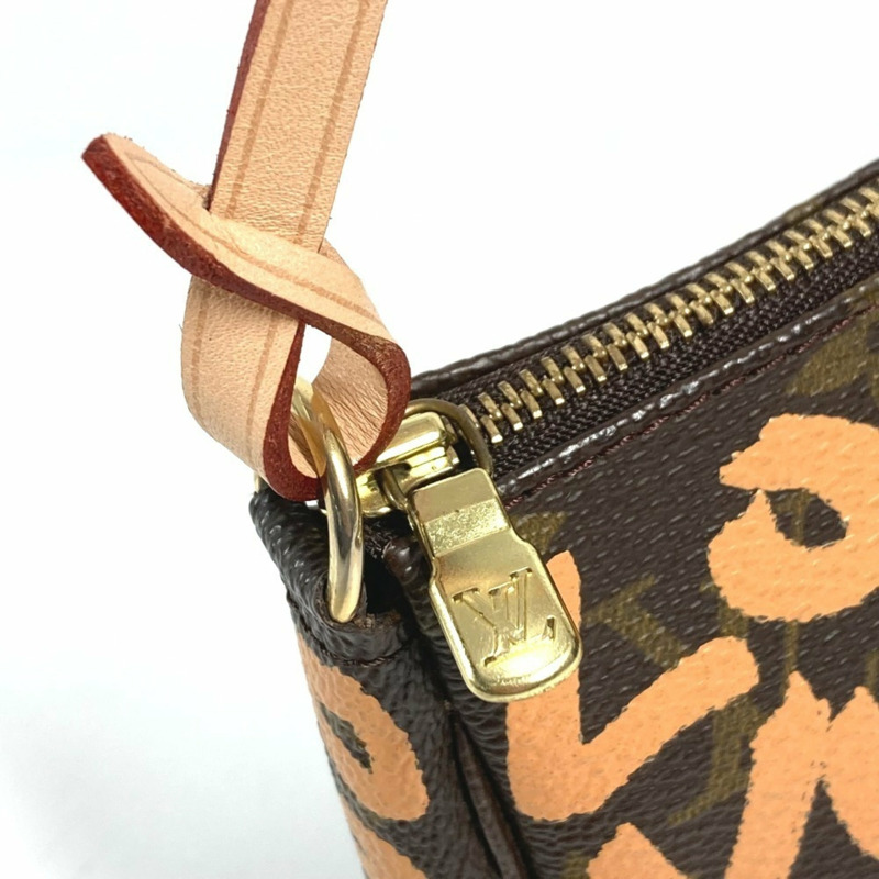 路易威登 M92193 Monogram Graffiti Pochette Accessoires 手提包/單肩包，配件包，帆布，女士，橙色-9