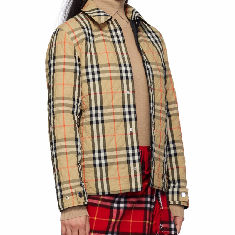 Burberry 女士 雙面絎縫棉服XS S M碼-1