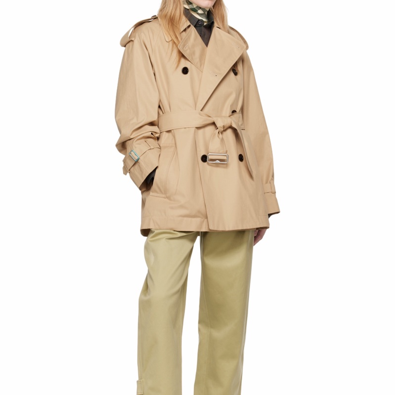 Burberry 女士 長袖雙排扣風衣UK-6-4