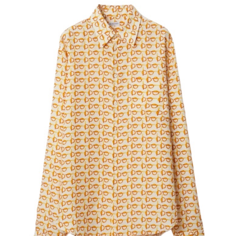 Burberry 女士 字母圖案長袖襯衫UK-4 UK-6 UK-8-0