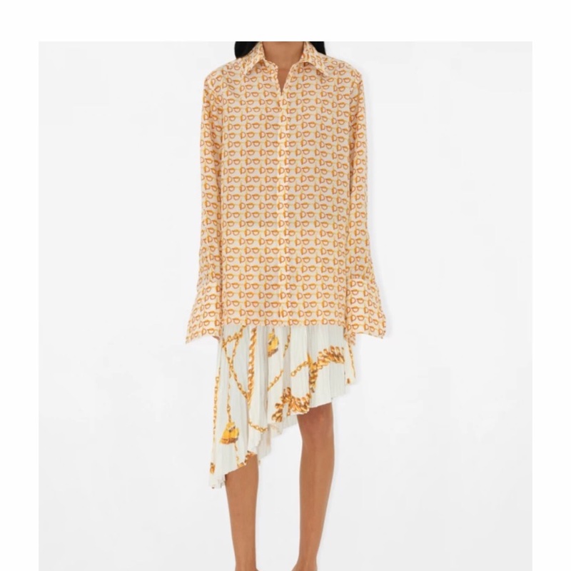 Burberry 女士 字母圖案長袖襯衫UK-4 UK-6 UK-8-3