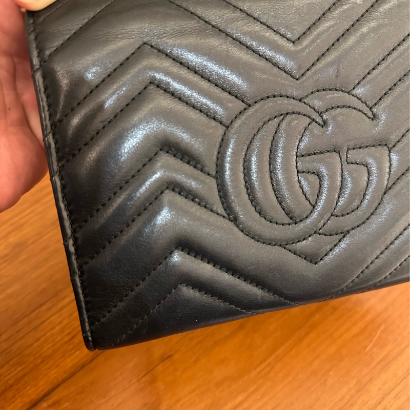 GUCCI 黑MARMONT三層WOC鏈包-8