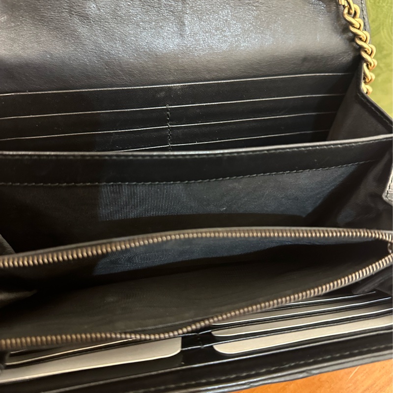 GUCCI 黑MARMONT三層WOC鏈包-18