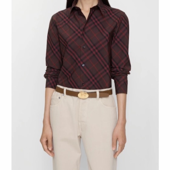 Burberry 女士 修身格紋棉質襯衫UK-6 UK-8 UK-10 UK-12碼-2