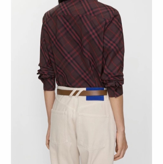 Burberry 女士 修身格紋棉質襯衫UK-6 UK-8 UK-10 UK-12碼-3