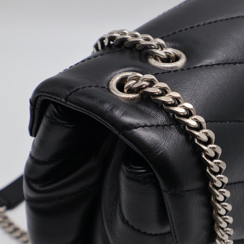 YSL Loulou方胖子 - 小號黑銀-5