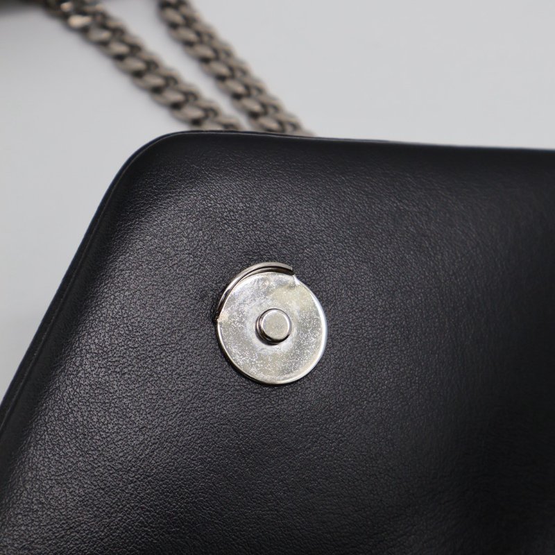 YSL Loulou方胖子 - 小號黑銀-8