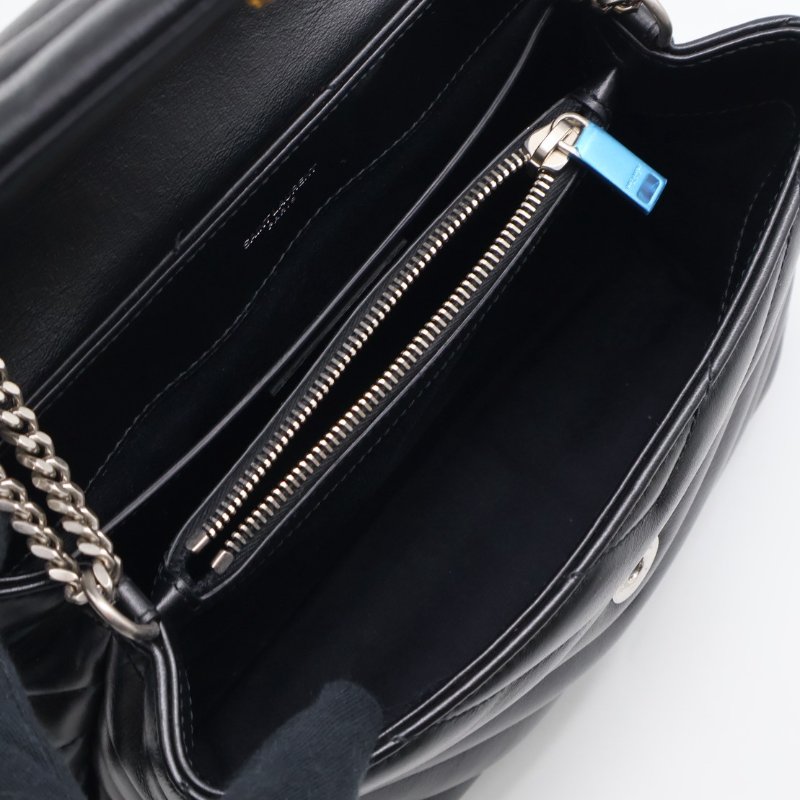 YSL Loulou方胖子 - 小號黑銀-9