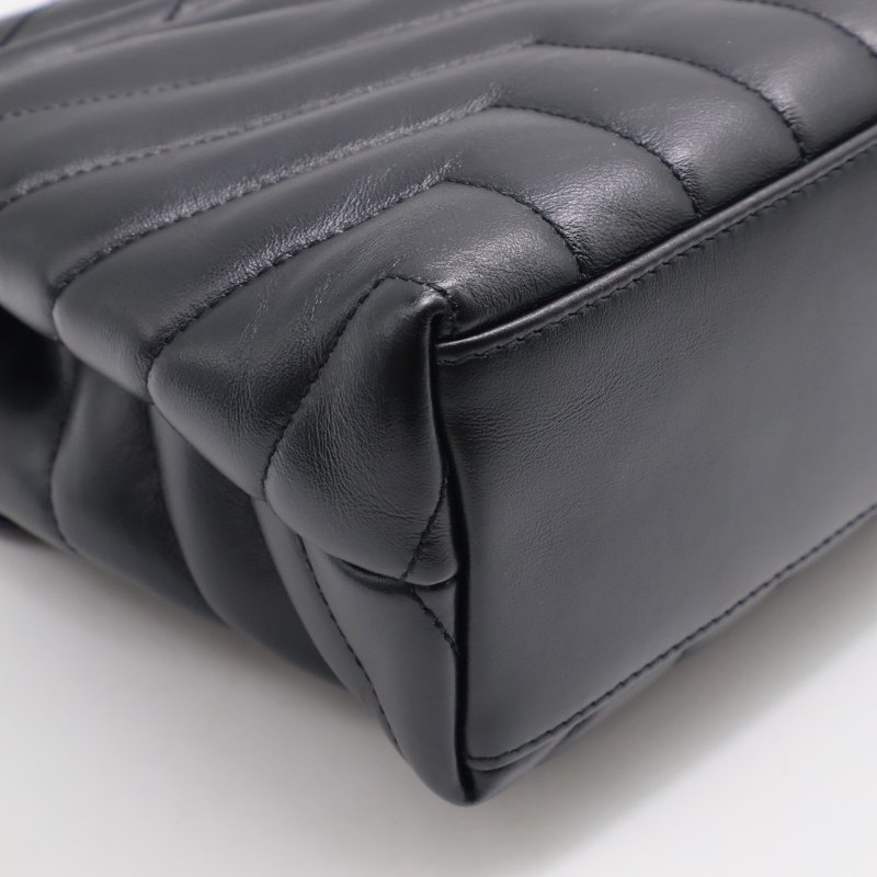 YSL Loulou方胖子 - 小號黑銀-20