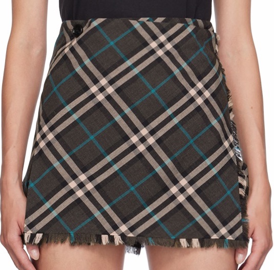 Burberry 女士 羊毛混紡迷你半身裙UK-6-3