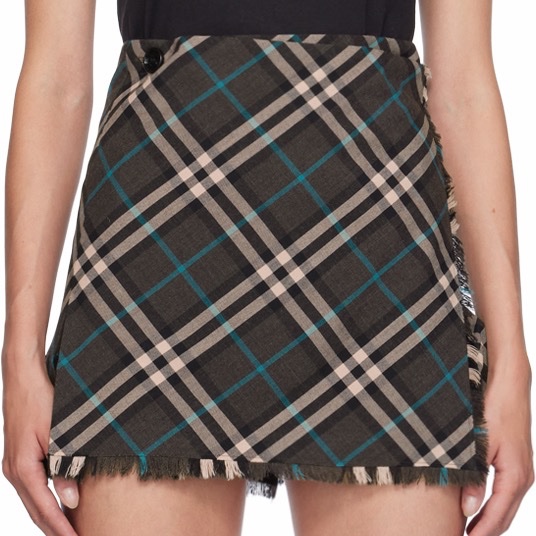 Burberry 女士 羊毛混紡迷你半身裙UK-6-4