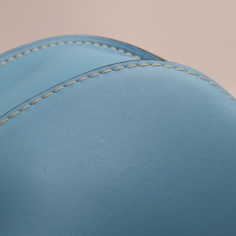 LOEWE Gate馬鞍包 - 中號水藍拚黑-9