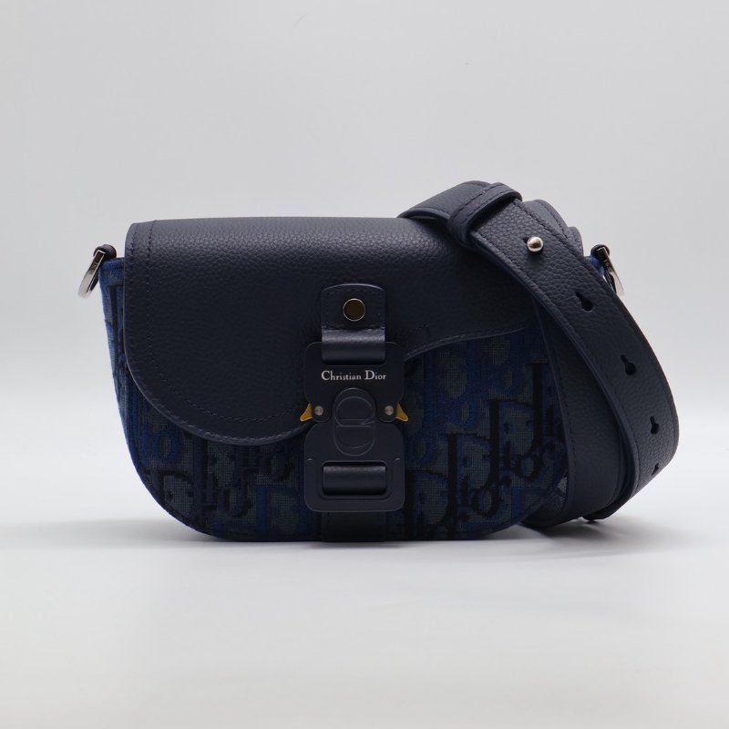 DIOR Saddle郵差馬鞍包 - mini深藍-0