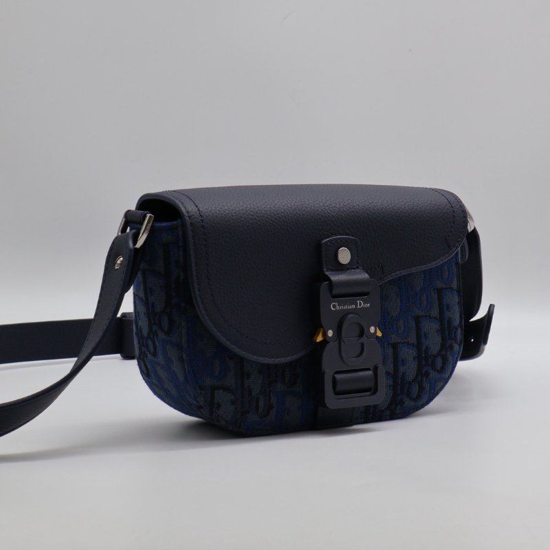DIOR Saddle郵差馬鞍包 - mini深藍-1