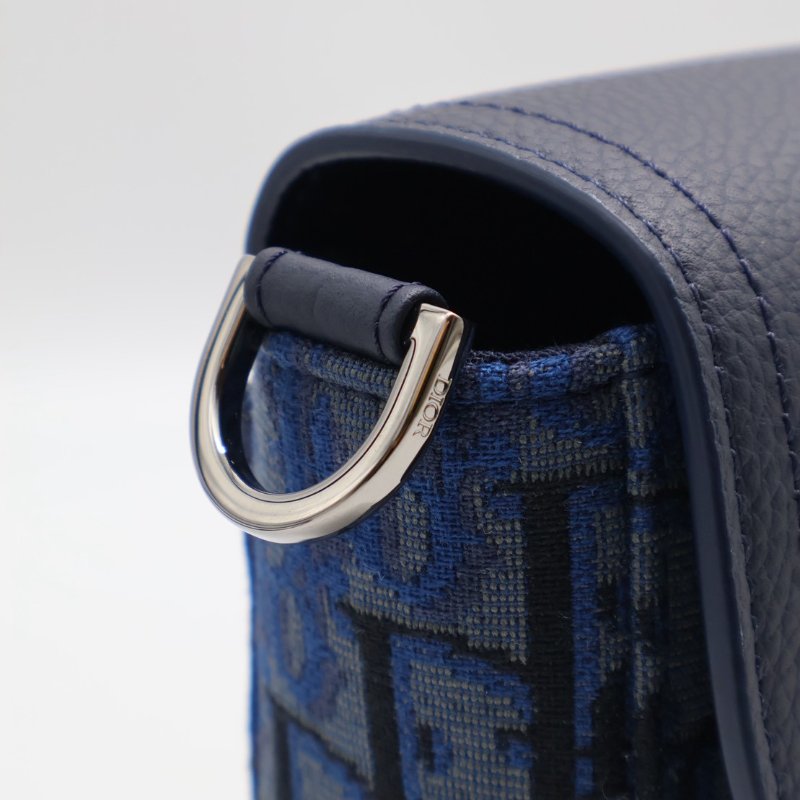 DIOR Saddle郵差馬鞍包 - mini深藍-6