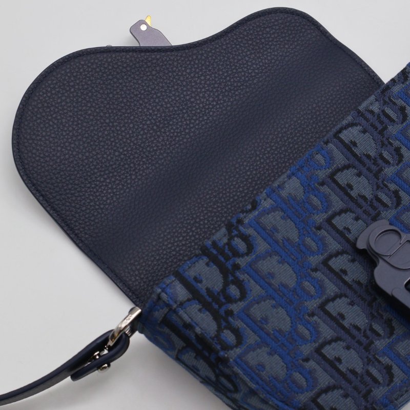 DIOR Saddle郵差馬鞍包 - mini深藍-8