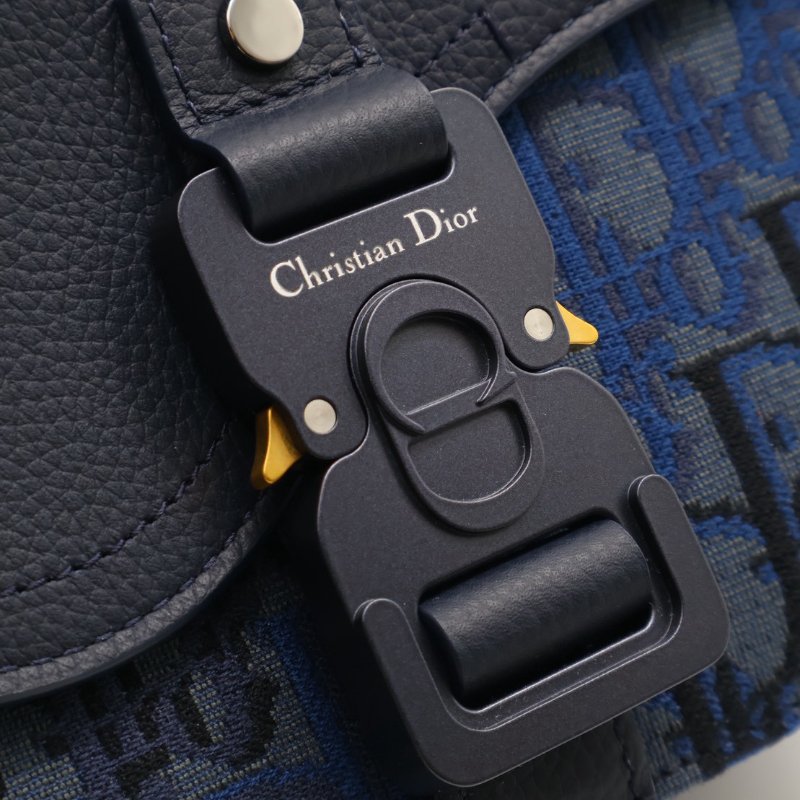 DIOR Saddle郵差馬鞍包 - mini深藍-10