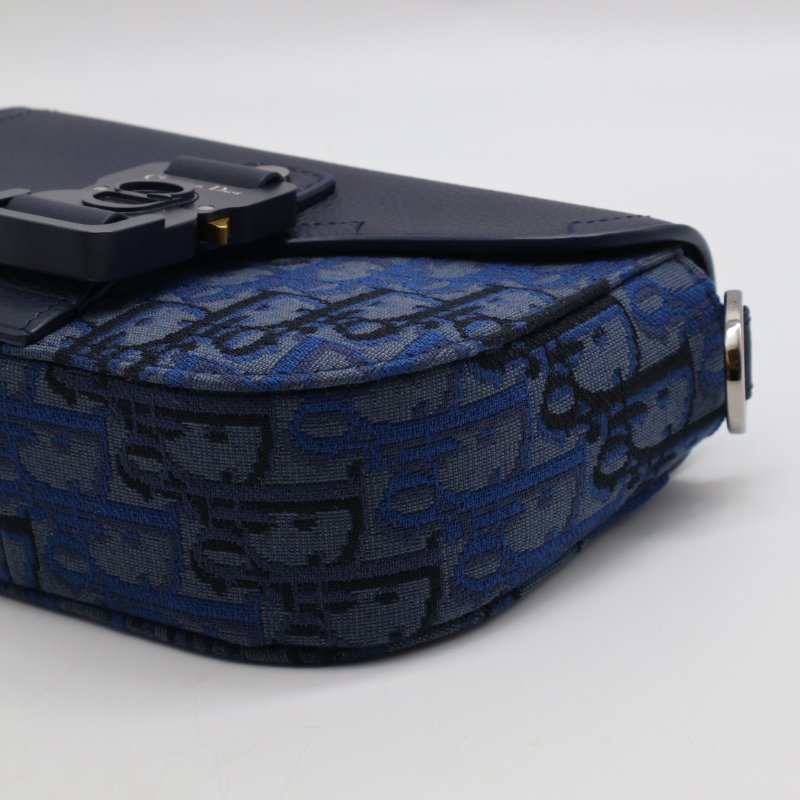 DIOR Saddle郵差馬鞍包 - mini深藍-12