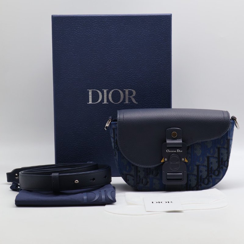 DIOR Saddle郵差馬鞍包 - mini深藍-15