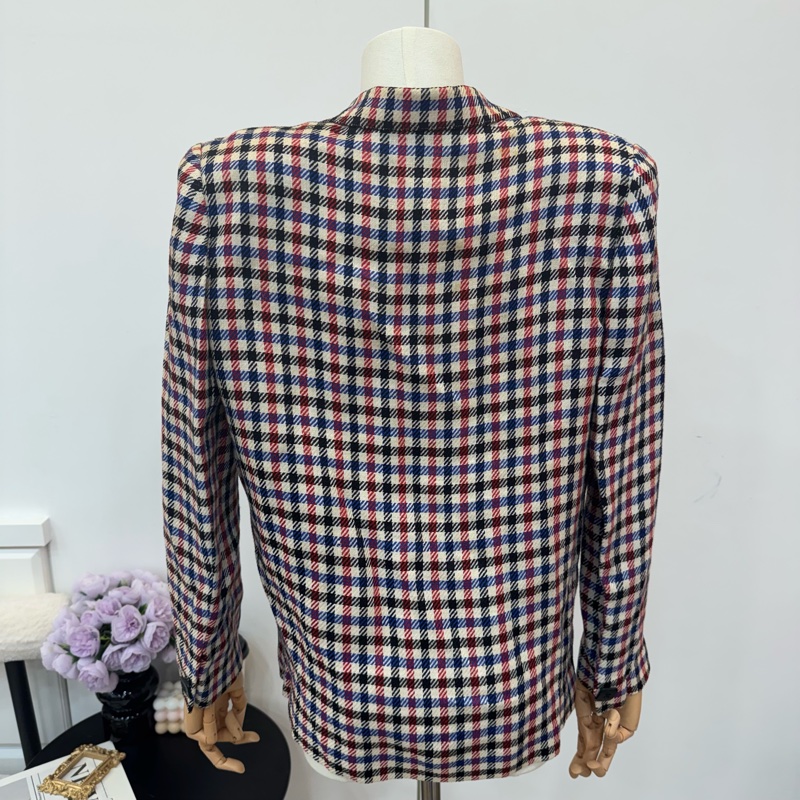 Dior 復古格紋西裝外套🧥 vintage 二手 中古-2