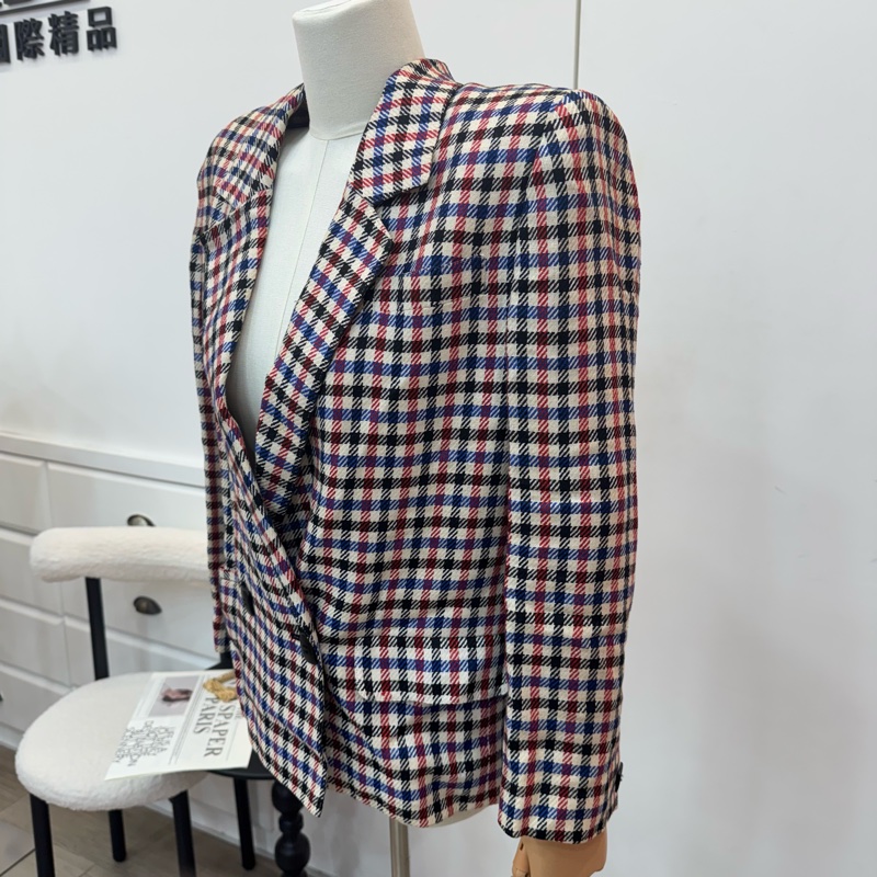 Dior 復古格紋西裝外套🧥 vintage 二手 中古-3