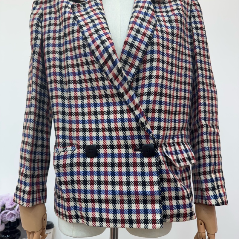 Dior 復古格紋西裝外套🧥 vintage 二手 中古-6
