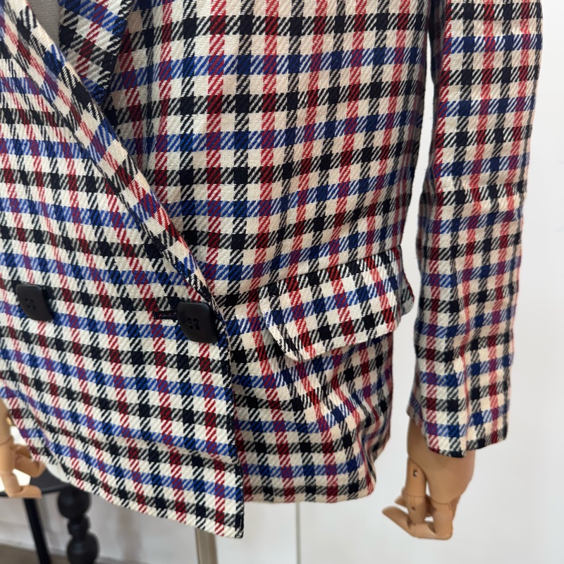 Dior 復古格紋西裝外套🧥 vintage 二手 中古-8