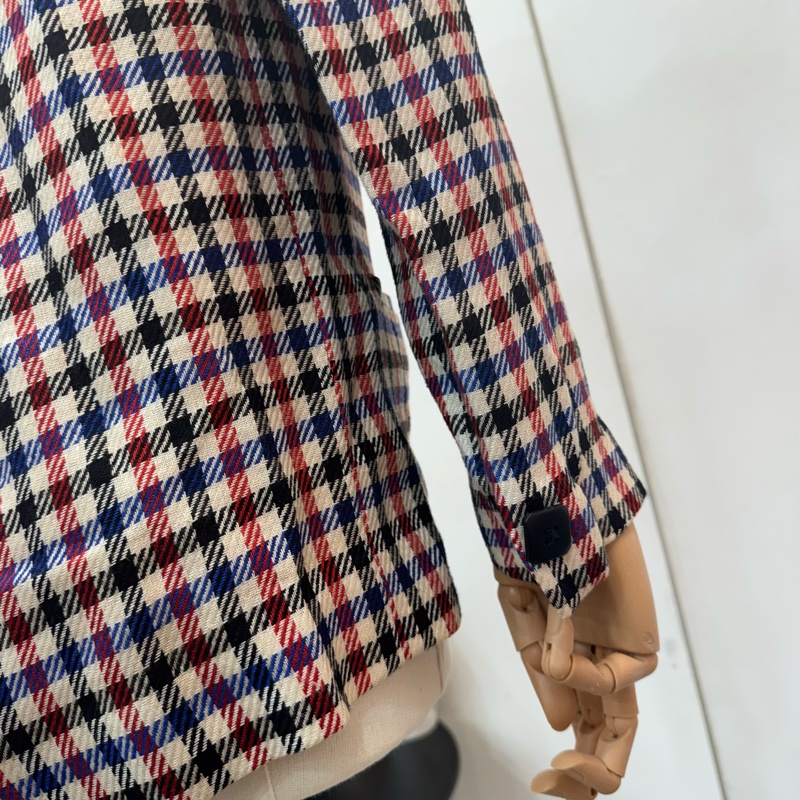 Dior 復古格紋西裝外套🧥 vintage 二手 中古-9