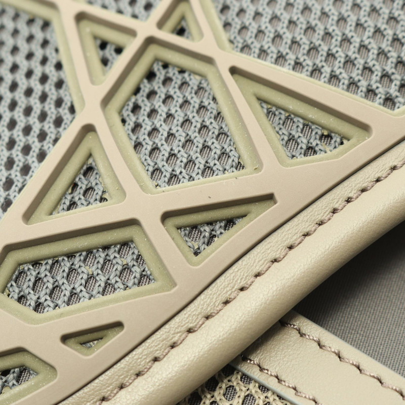 Christian Dior 馬鞍形腰包 尼龍皮革橡膠 灰色 米色 二手-4