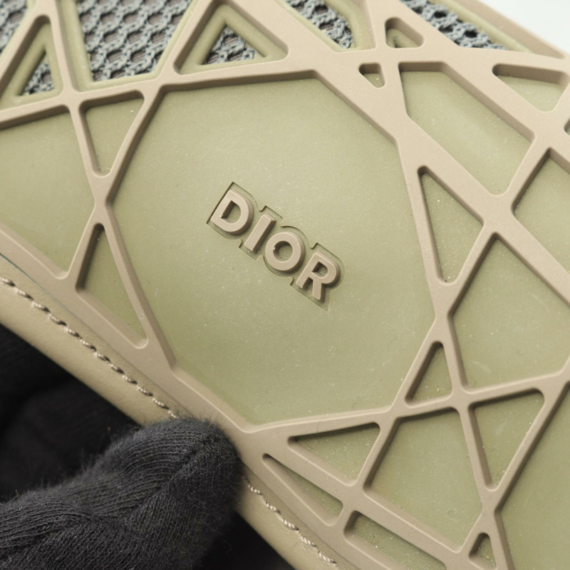 Christian Dior 馬鞍形腰包 尼龍皮革橡膠 灰色 米色 二手-5