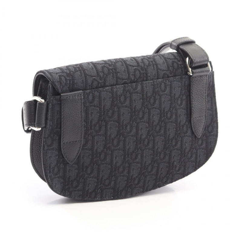 Christian Dior Oblique 馬鞍包肩斜背包帆布皮革二手-1