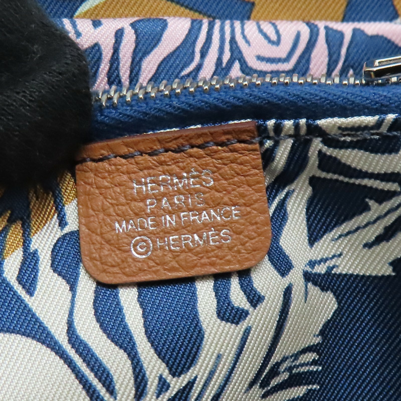 金棕色 Evercolor 牛皮 Silk in Compact 拉鍊短夾 B刻 銀扣【HERMES 愛馬仕】 H084541CK-6