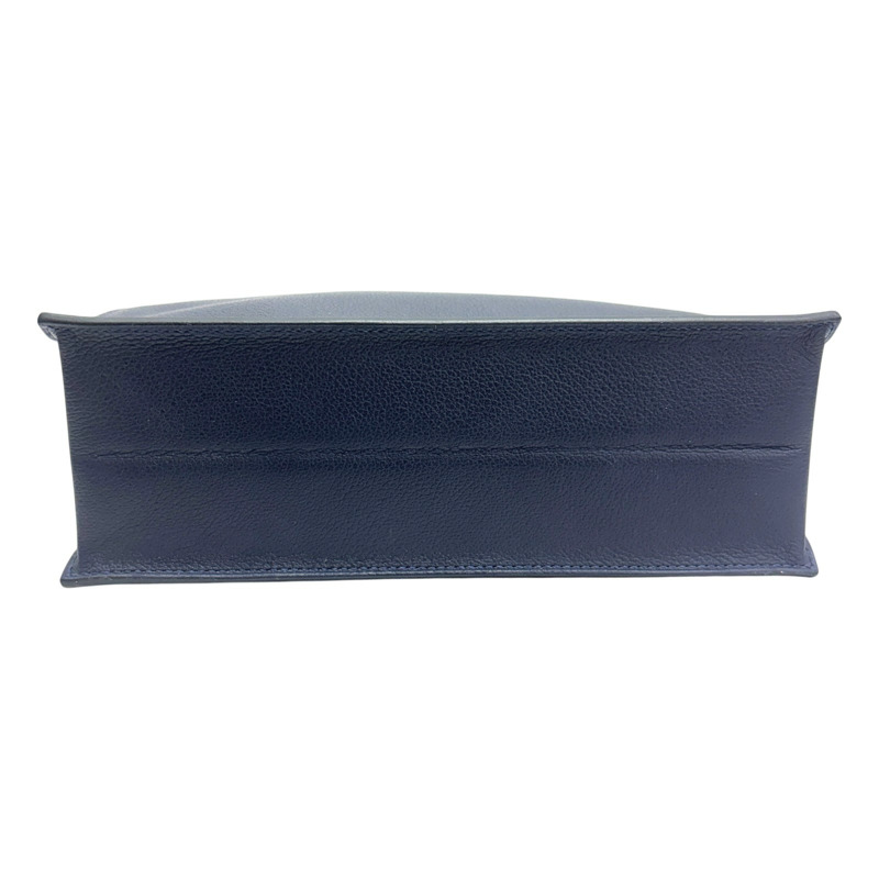 深藍色 Evercolor牛革 Kelly Danse 腰包 肩背包 U刻 銀釦【HERMES 愛馬仕】-3