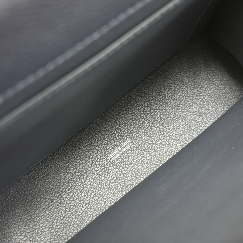 深藍色 Evercolor牛革 Kelly Danse 腰包 肩背包 U刻 銀釦【HERMES 愛馬仕】-4