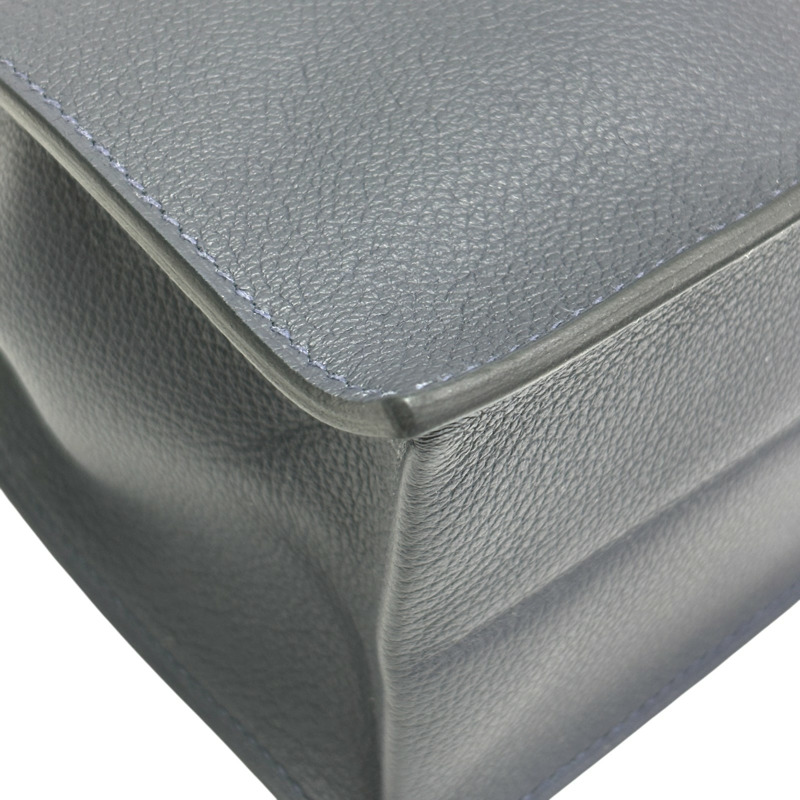 深藍色 Evercolor牛革 Kelly Danse 腰包 肩背包 U刻 銀釦【HERMES 愛馬仕】-9