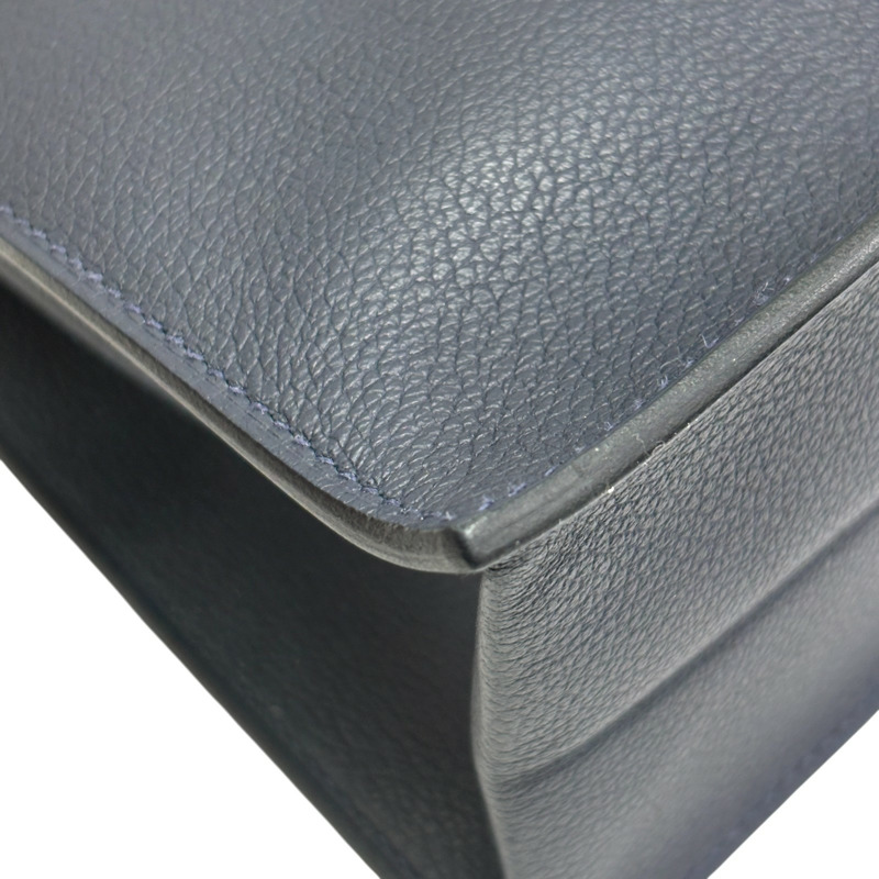 深藍色 Evercolor牛革 Kelly Danse 腰包 肩背包 U刻 銀釦【HERMES 愛馬仕】-11