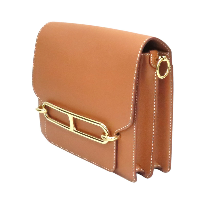 金棕色 Evercolor牛皮 Roulis 23 肩背包 Z刻 金扣【HERMES 愛馬仕】-2