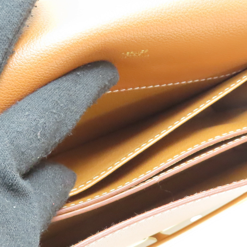 金棕色 Evercolor牛皮 Roulis 23 肩背包 Z刻 金扣【HERMES 愛馬仕】-5