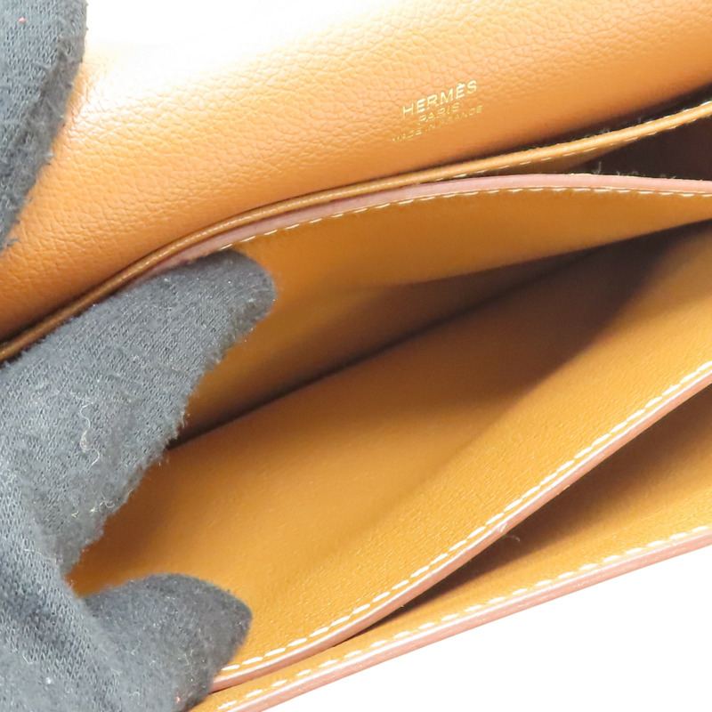 金棕色 Evercolor牛皮 Roulis 23 肩背包 Z刻 金扣【HERMES 愛馬仕】-6