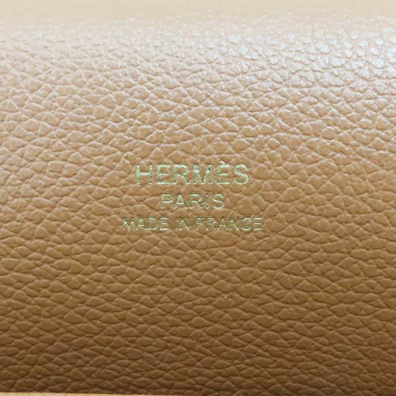 金棕色 Evercolor牛皮 Roulis 23 肩背包 Z刻 金扣【HERMES 愛馬仕】-8