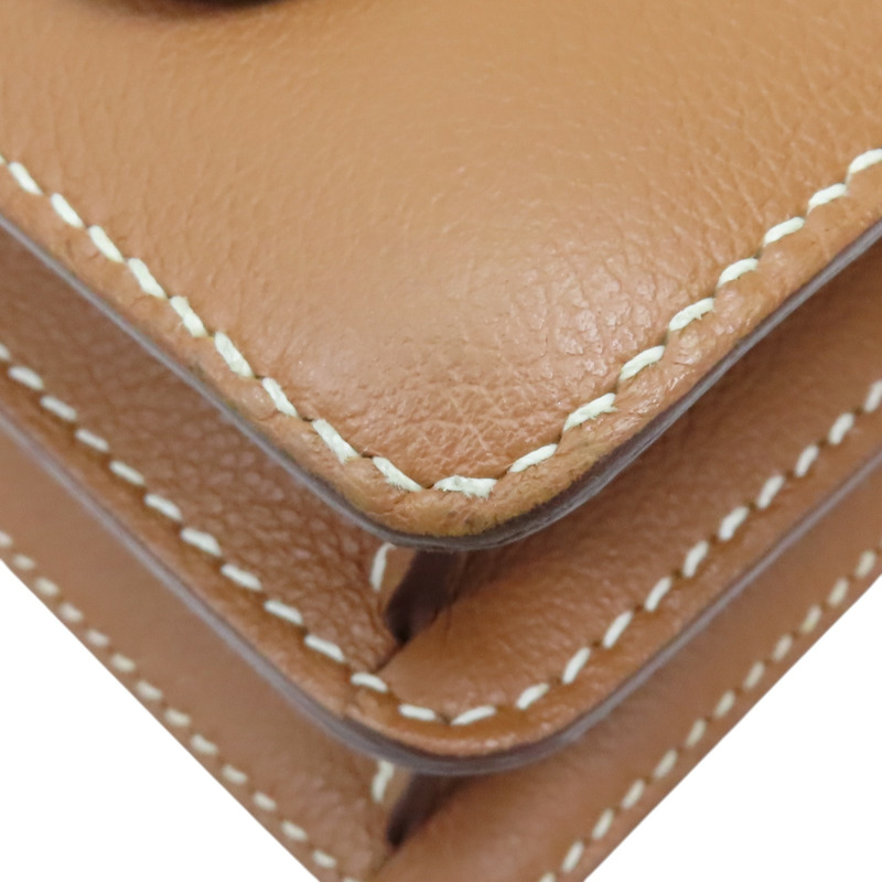 金棕色 Evercolor牛皮 Roulis 23 肩背包 Z刻 金扣【HERMES 愛馬仕】-12