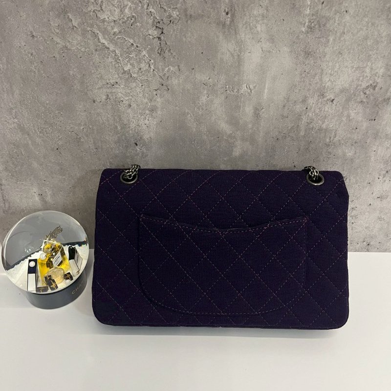 Chanel 2.55 中號 斜背包 複古銀釦-1