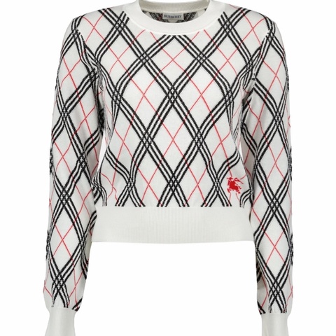 Burberry 女士 格紋針織套衫M L碼