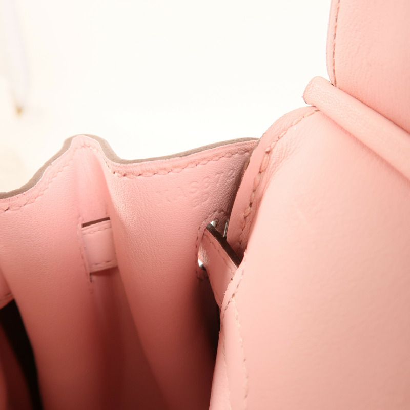 HERMES Swift皮革Birkin 25金扣手挽袋Rose Sakura-6