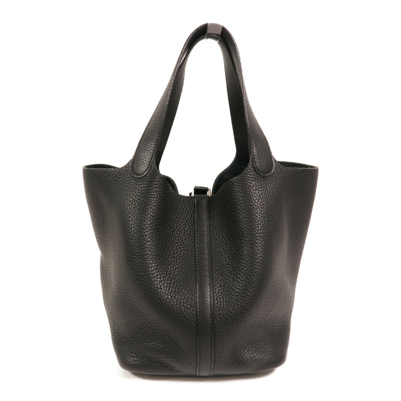 HERMES Clemence皮革Picotin MM銀扣手挽袋-1