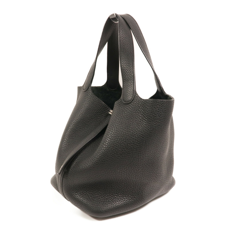 HERMES Clemence皮革Picotin MM銀扣手挽袋-2