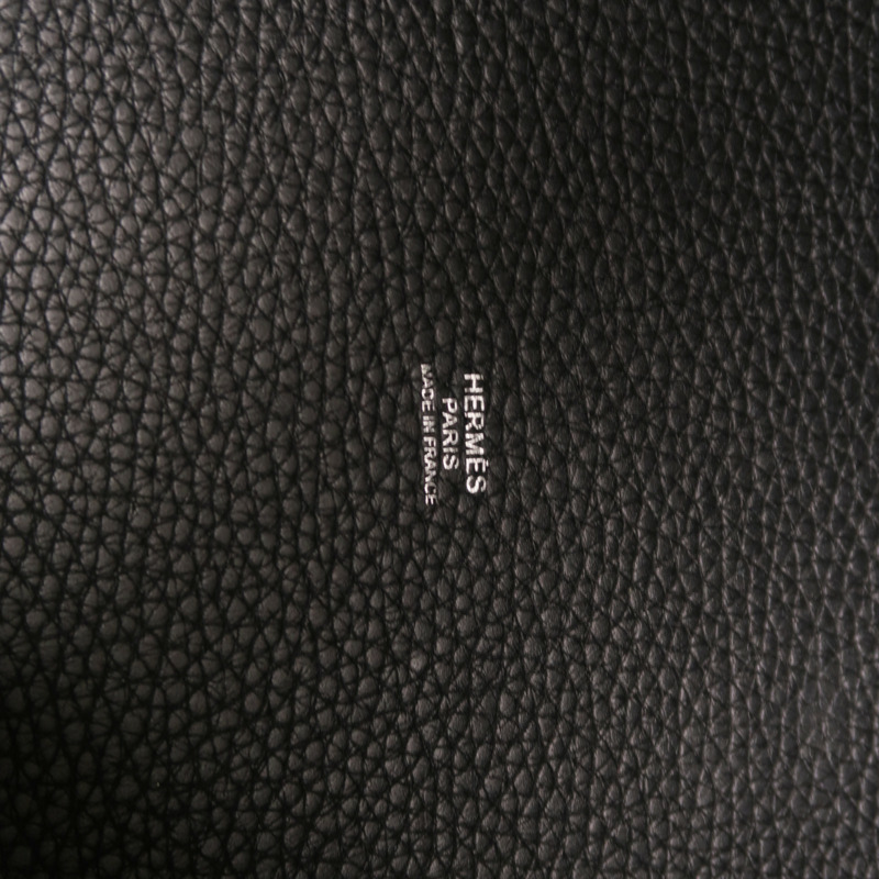 HERMES Clemence皮革Picotin MM銀扣手挽袋-5